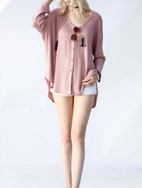 My Story - Waffle Knit Long Sleeve Top