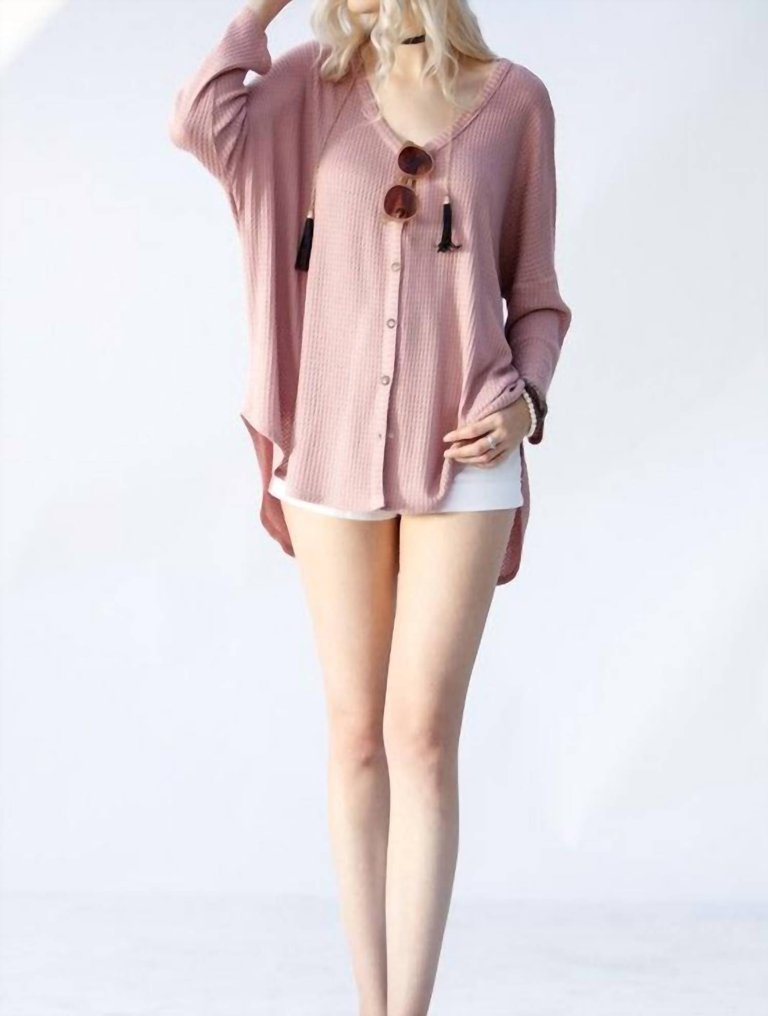 My Story - Waffle Knit Long Sleeve Top
