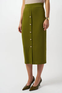 Joseph Ribkoff - Moss Crepe Pull-on Pencil Midi Skirt