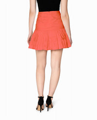 Nicole Miller - Cotton Metal Flounce Mini Skirt