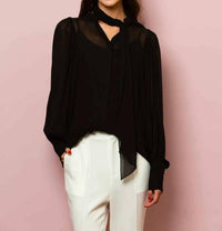 Jessie Liu - Chiffon Button Down Blouse