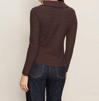 Sanctuary Dream Girl Textured Knit Cardigan in brown - women's cardigan - detail view