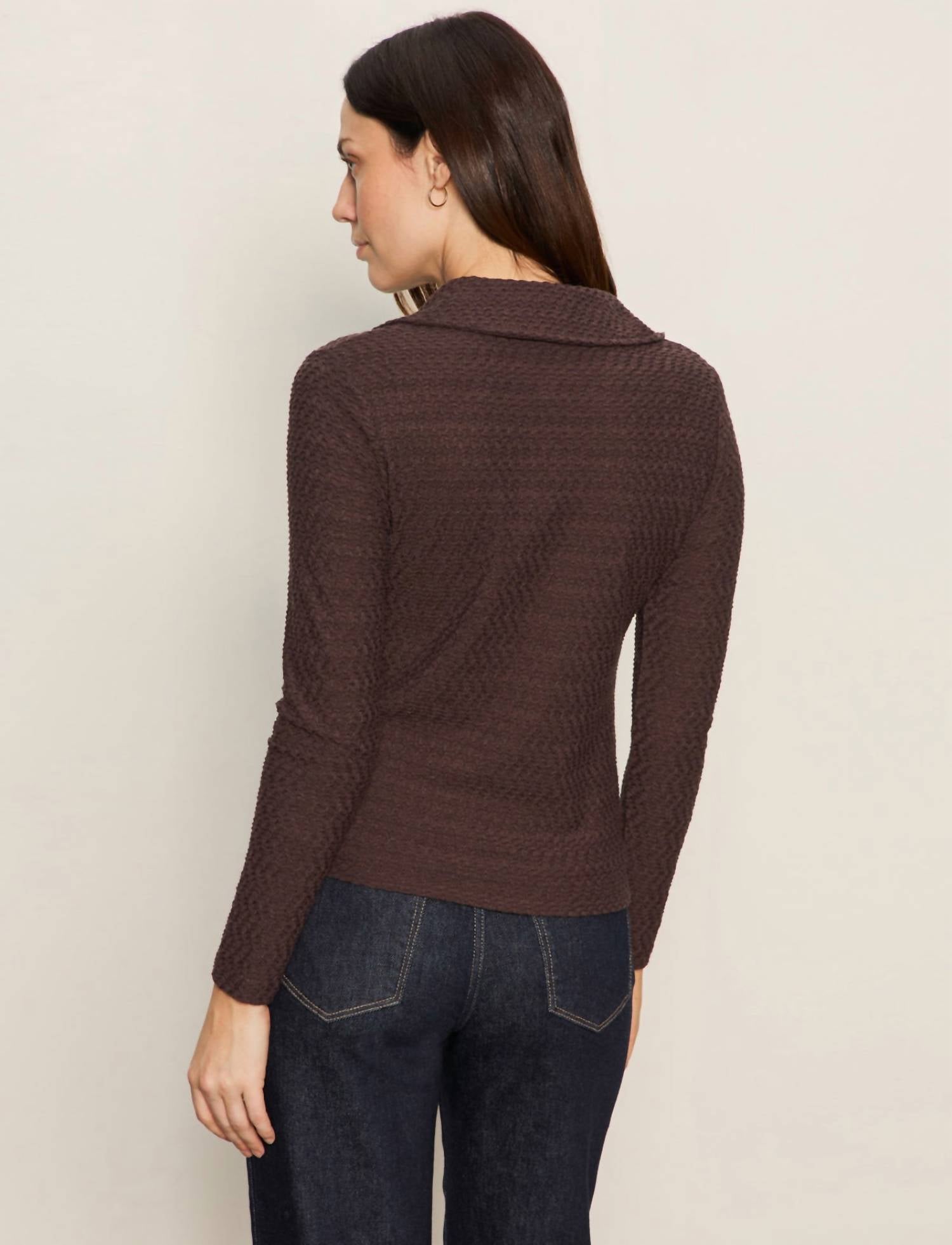 Sanctuary Dream Girl Textured Knit Cardigan in brown - women's cardigan - alternate view