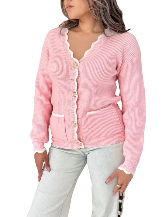 1 The Woman - Allison Scalloped Cardigan