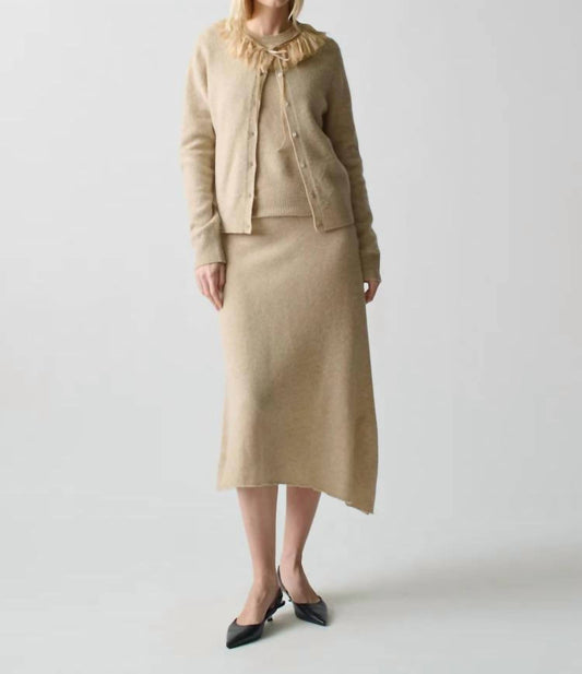 Lingua Franca - Brushed Wool A-line Skirt