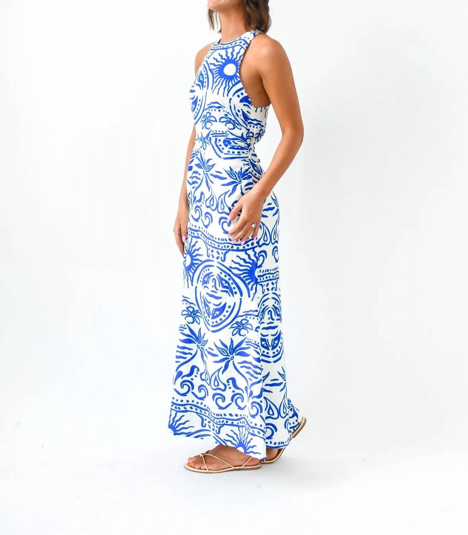 Sugarlips - Coastal Calling Cross Back Maxi Dress