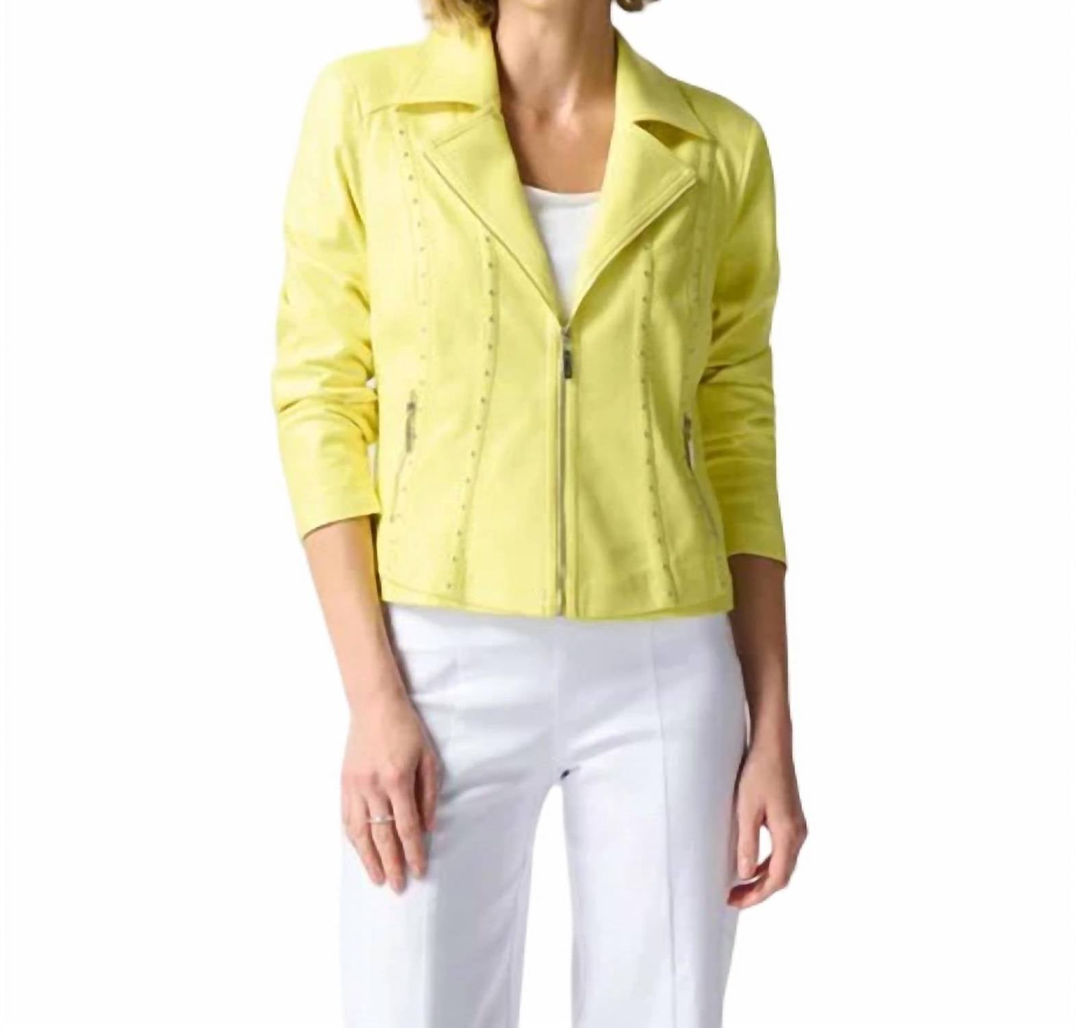 Joseph Ribkoff - Foiled Suede Fitted Jacket
