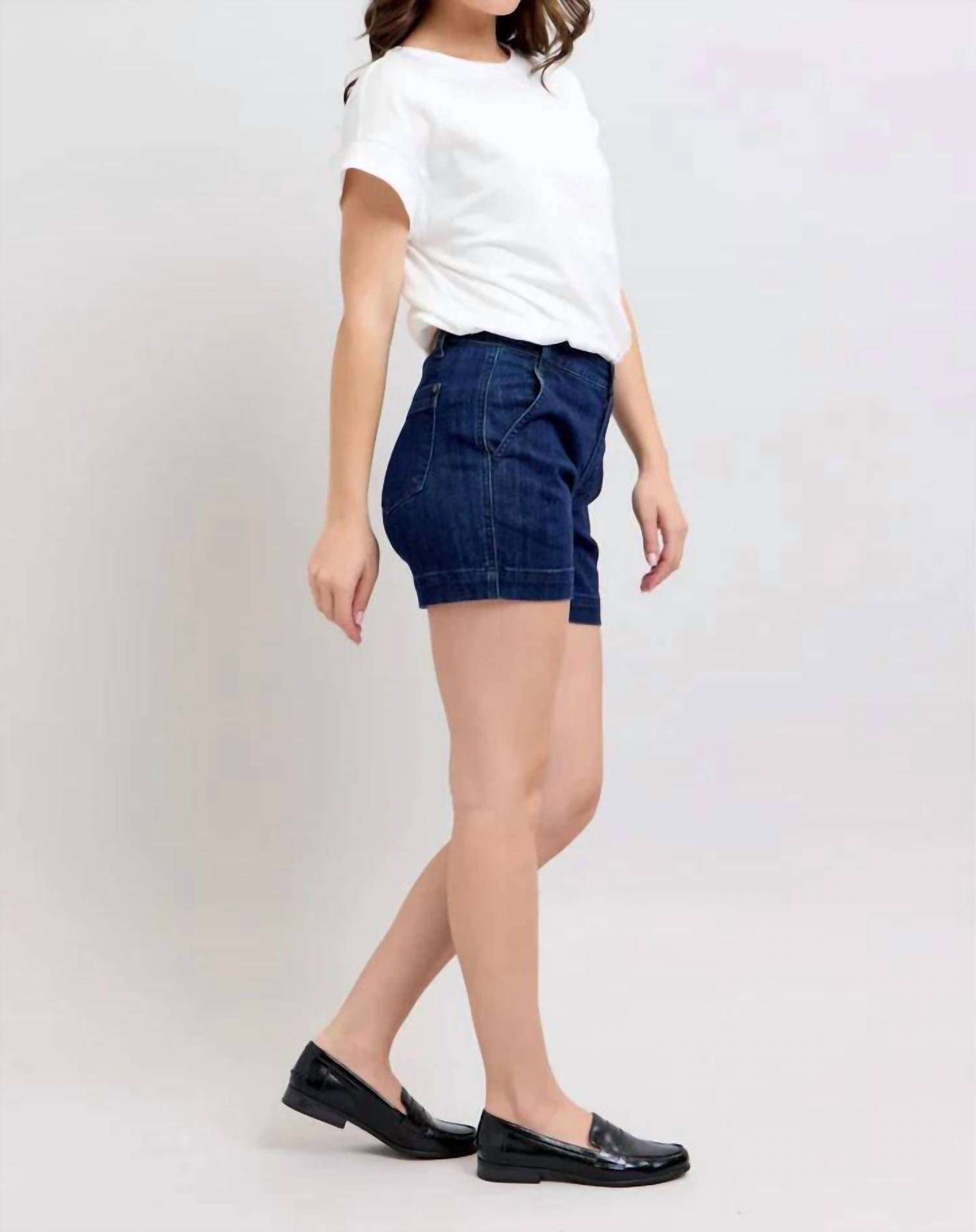 Judy Blue - High Waist Denim Trouser Shorts