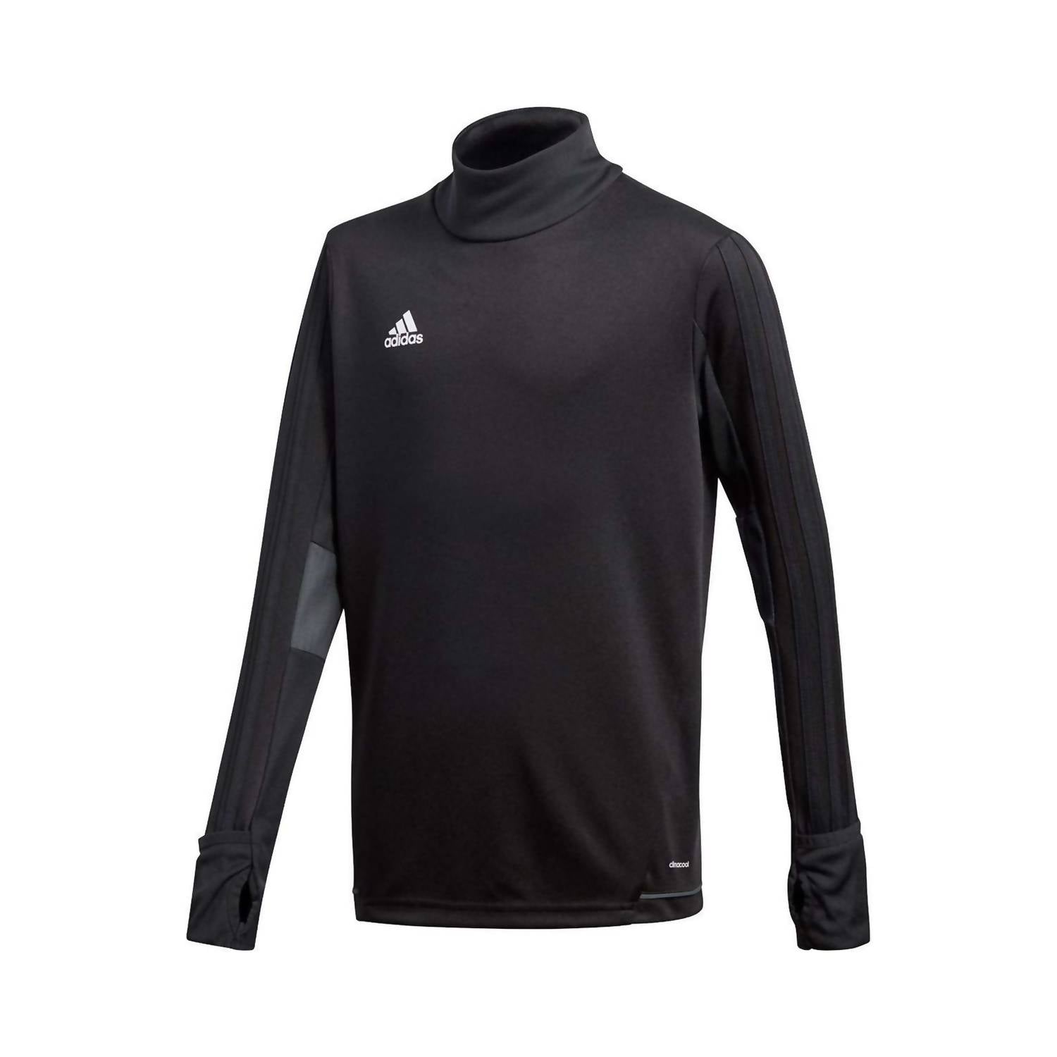 adidas Boy's Tiro 17 Long Sleeve Training Top in black - kids' long sleeve top