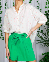 Vine & Love - Embroidered Cotton Blouse