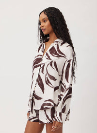 Bella Dahl - Contrast Oversized Button Down Shirt