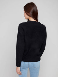 Charlie B - Cherry Fuzzy Drop Shoulder Sweater