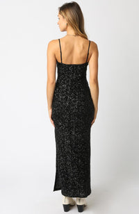 Olivaceous - Gilded Night Midi Dress