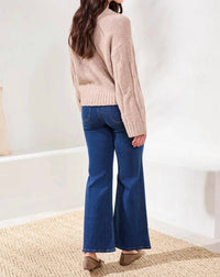 Tribal - Cable-knit Textured Crewneck Sweater