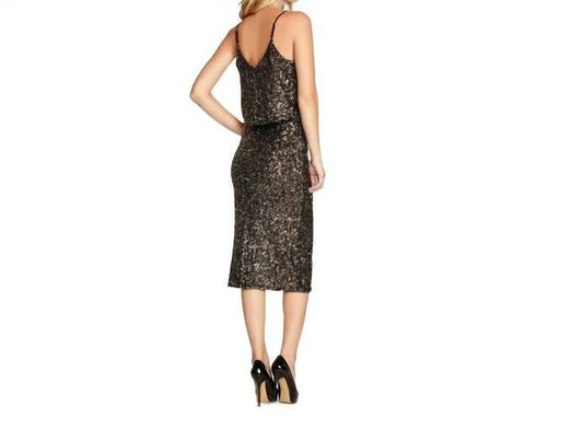 Dress The Population - Alessandra Sequin Midi Pencil Skirt