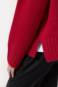 CLOSED Pure Wool Jumper Sweater in chili pepper red - women's sweater - alternate view