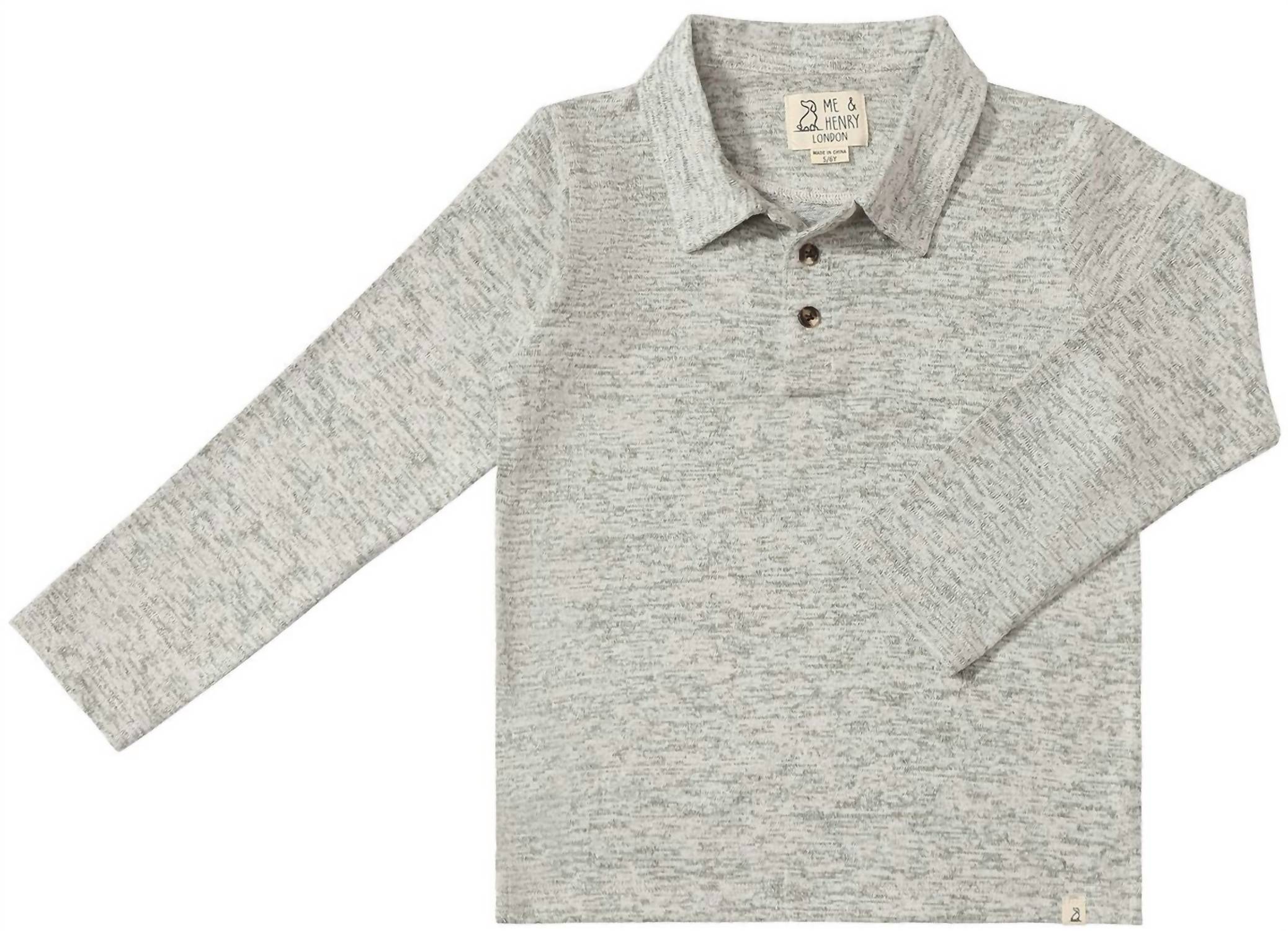 Me & Henry - Boy's Spencer Long Sleeve Polo Shirt