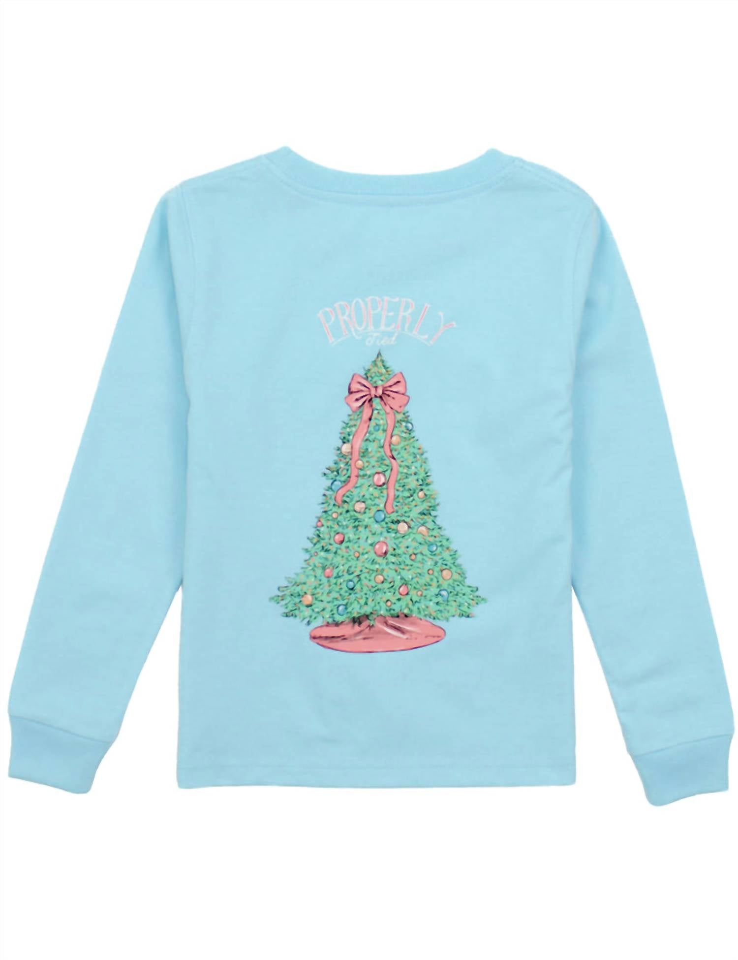 Properly Tied - Girl's Merry And Bright Long Sleeve Tee