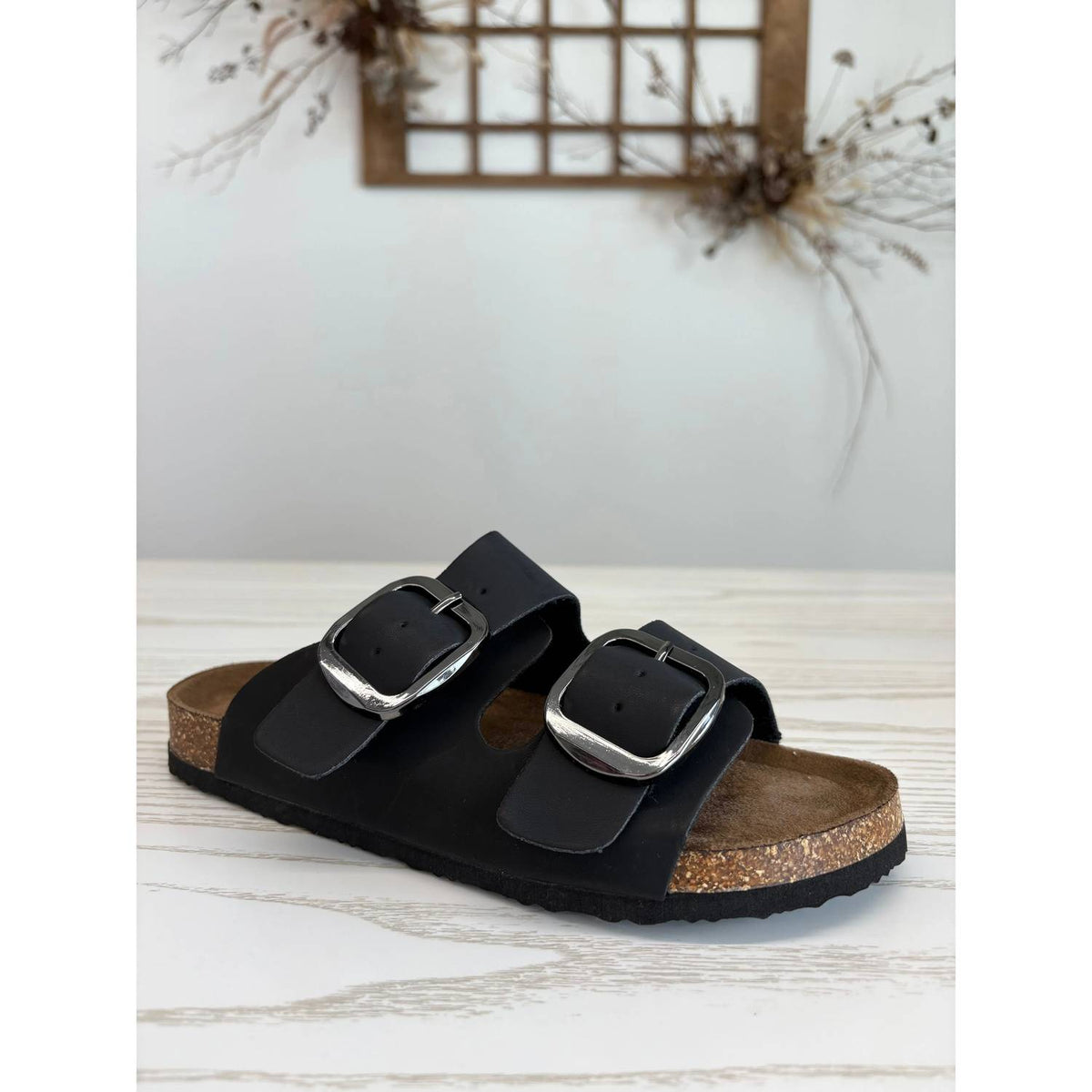 Outwoods - Women's Bold Buckle Slide Sandals