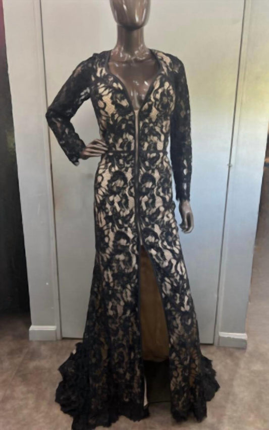 Angela & Alison - Women's Lace Cut Out Back Dress