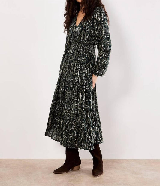 Apricot - Empire Smock Waist Tiered Dress