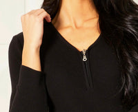 Angel Apparel - Zip V-neck Top
