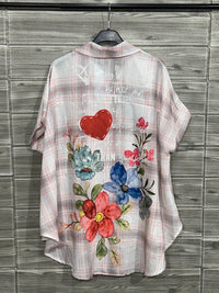 Oz - Women's Printed Button Down Shirt