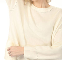 Joseph Ribkoff - Studded Cashmere Knit Sweater Top