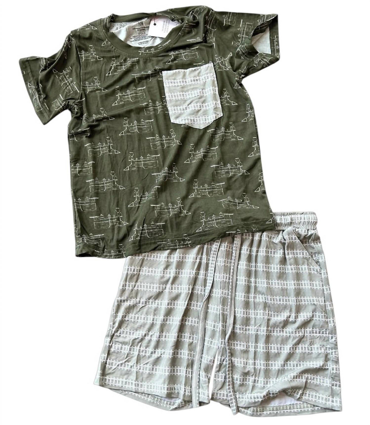 Laree + Co. - Boy's Thomas Trains Bamboo Youth T-shirt & Shorts Set