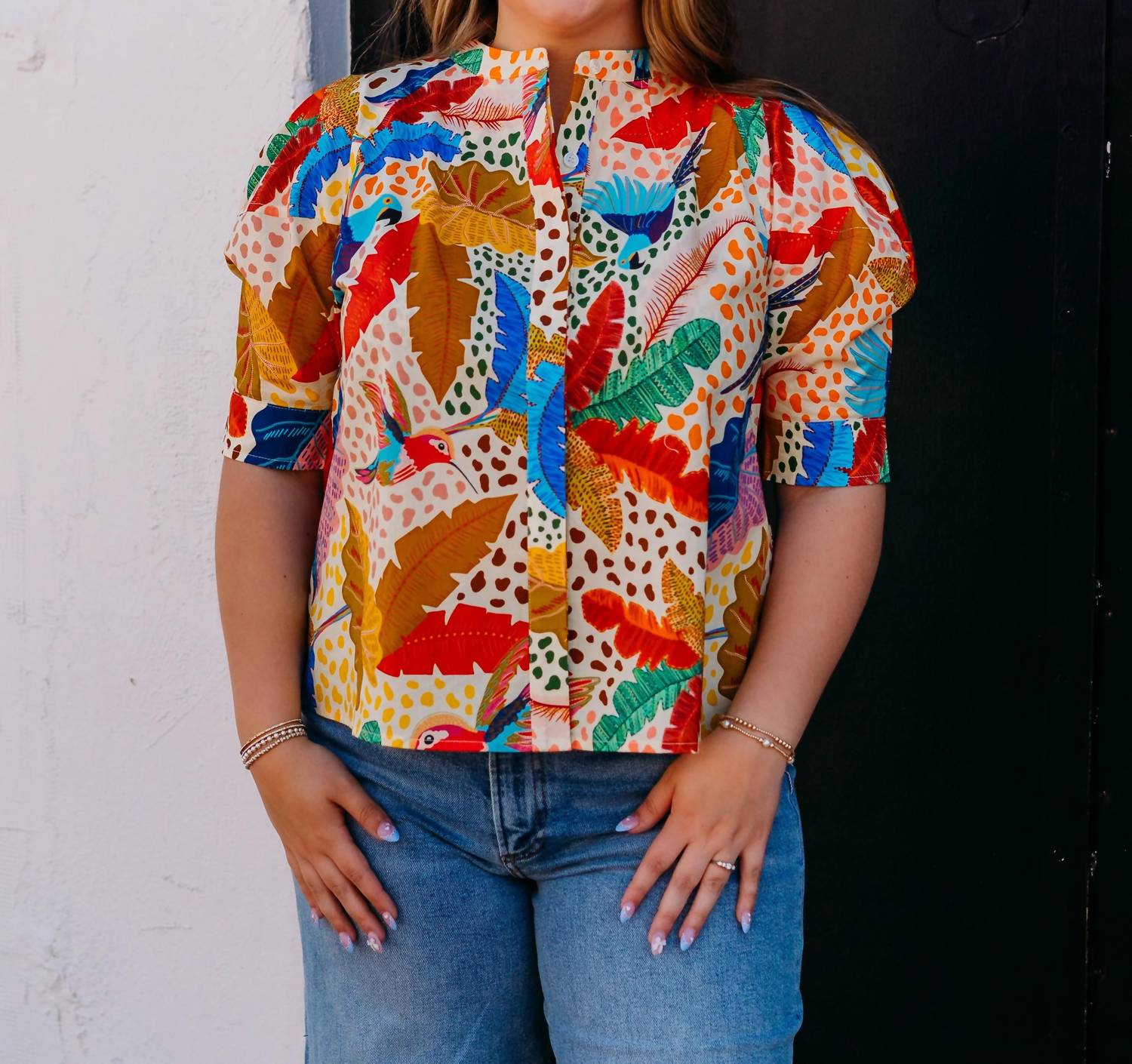Jade - Lantern Sleeve Shirt