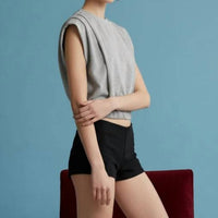 Heyson - Padded Shoulder Crop Top