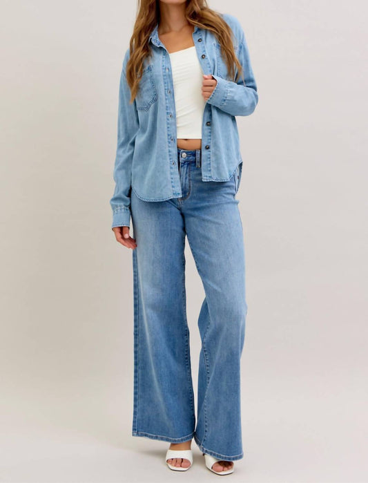 Judy Blue - Denim Shirt With Western Styling