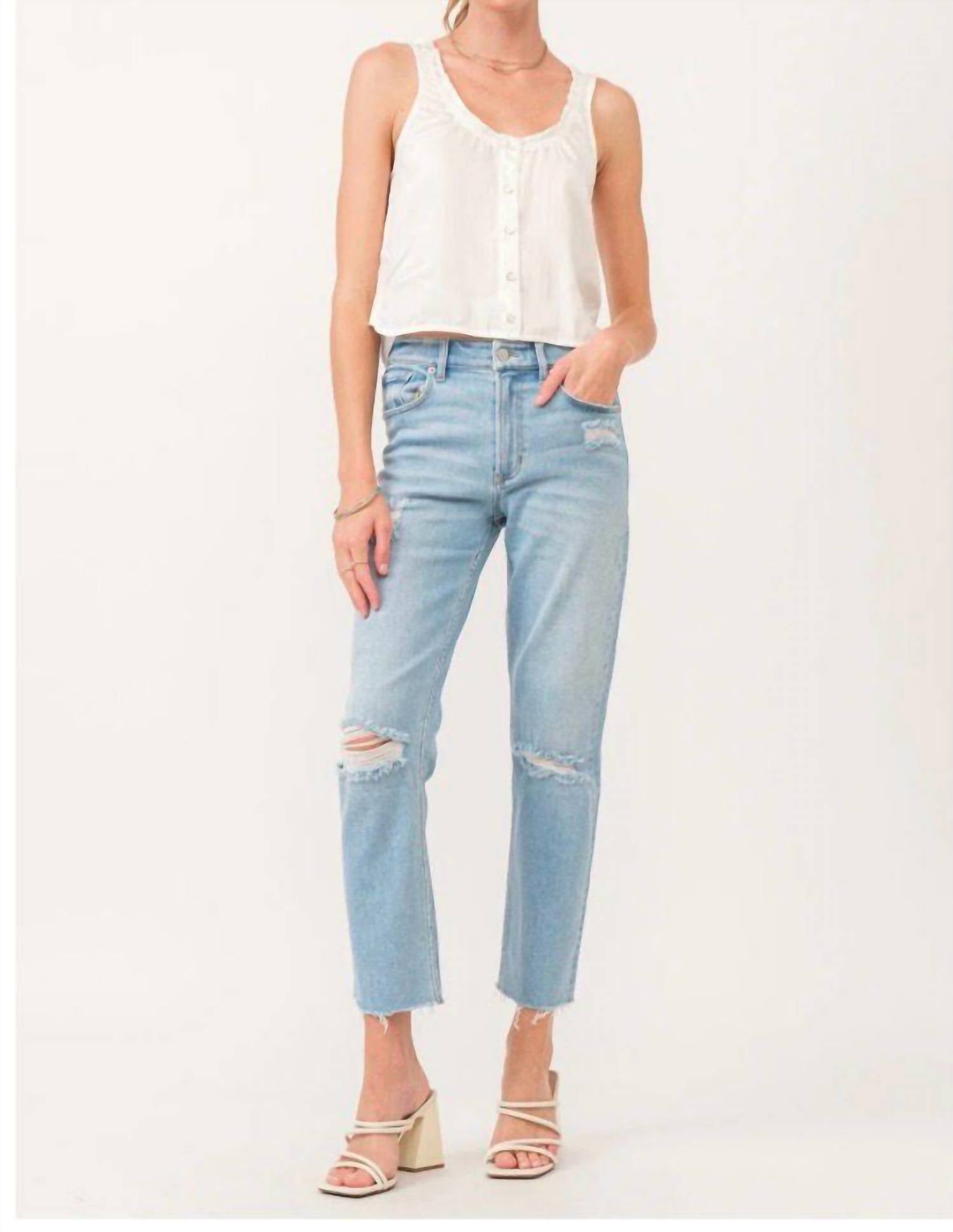 DEAR JOHN DENIM Jodi Super High Rise Cropped Jeans in daytona - women's jeans