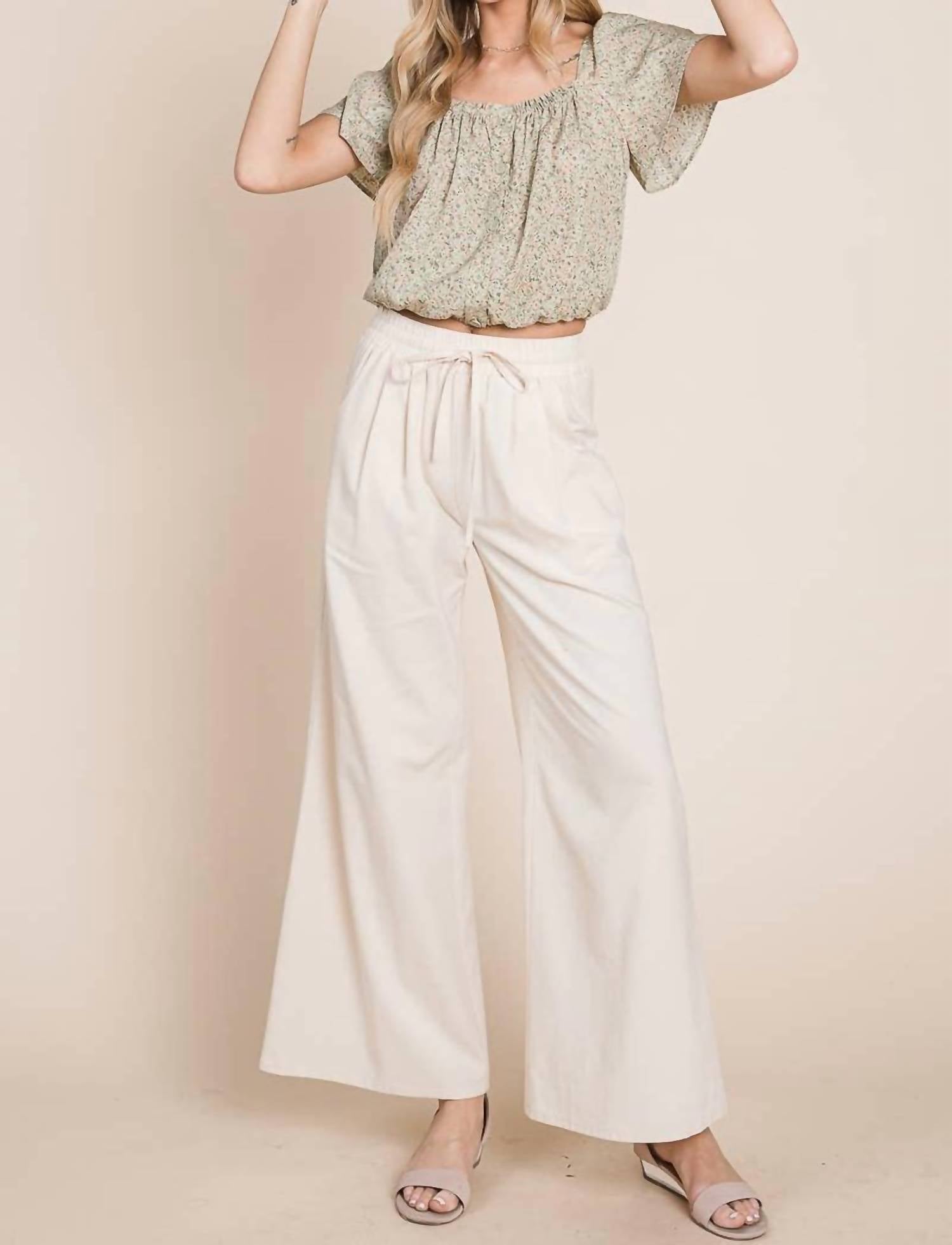 Heyson - Women's Salt & Sand Linen Pants