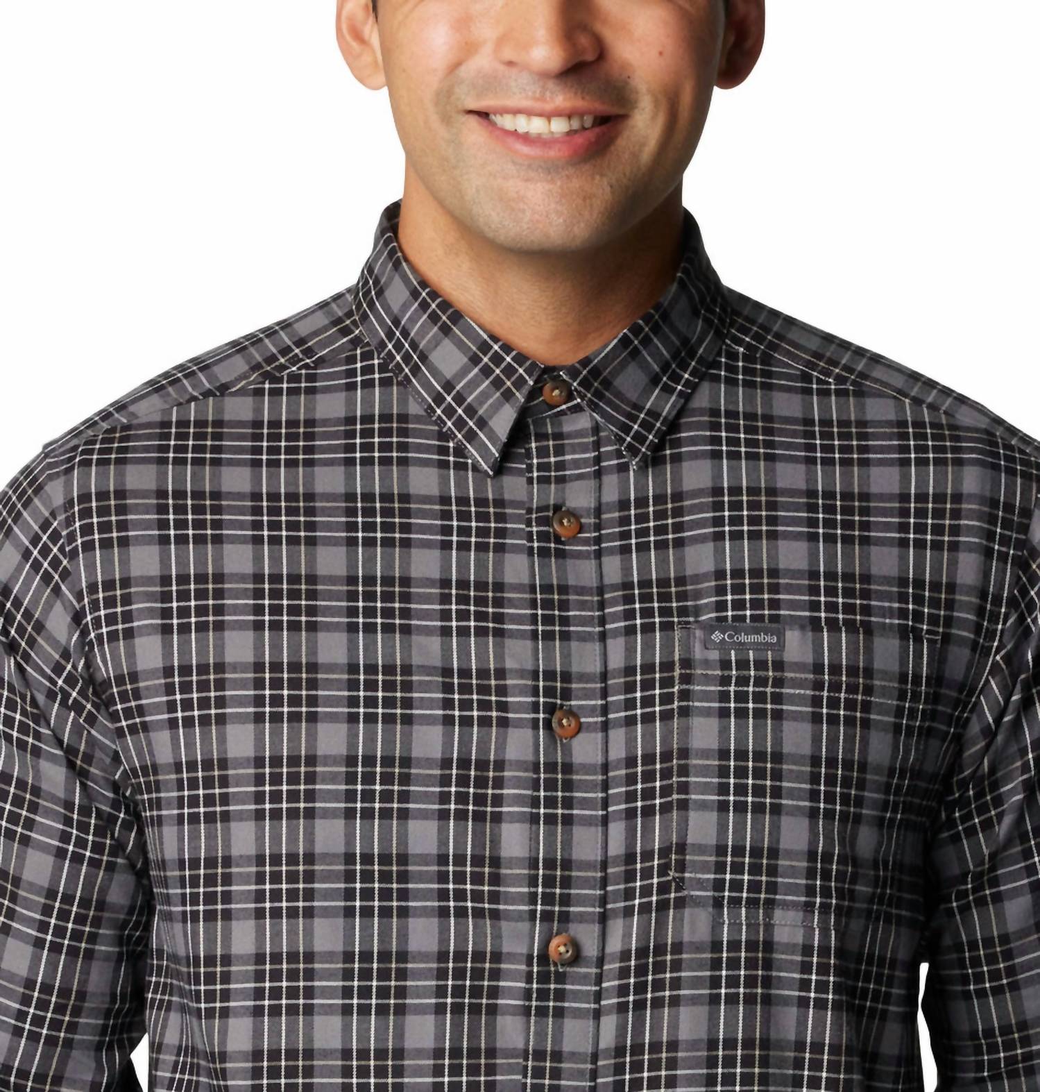 Columbia Vapor Ridge Long Sleeve Shirt Top in grey - men's long sleeve top - alternate view