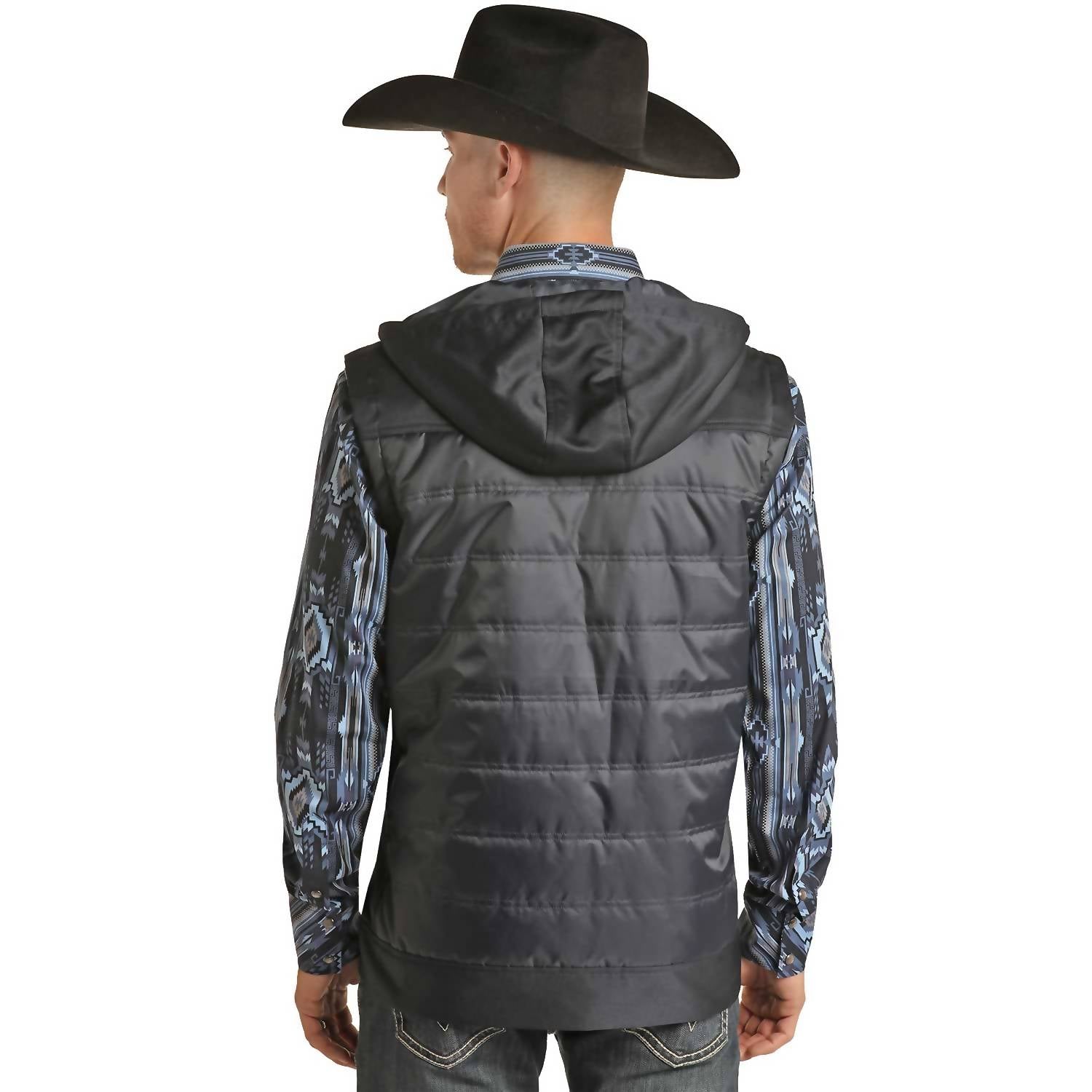 Rock & Roll Denim - Poly Fill Hooded Vest