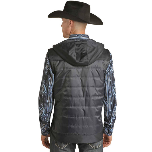 Rock & Roll Denim - Poly Fill Hooded Vest