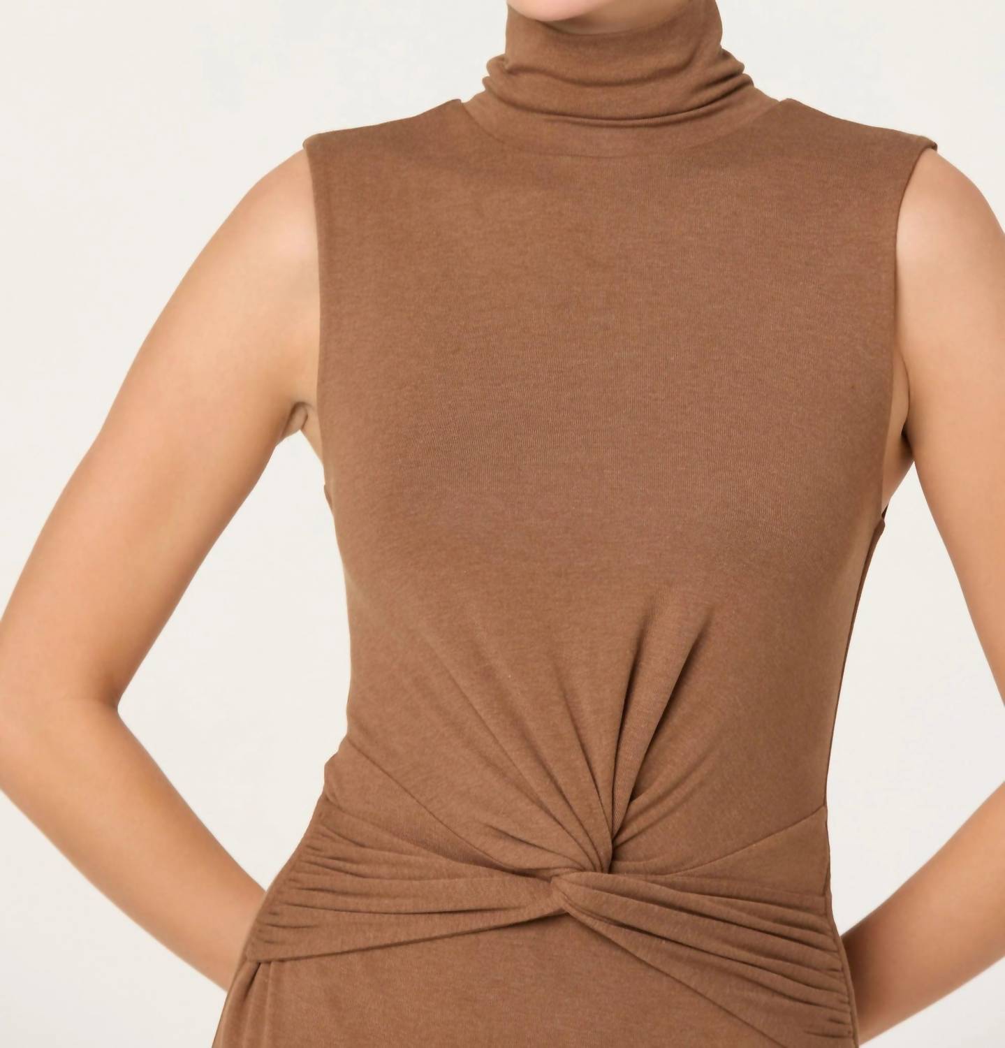 Astr - Riana Turtleneck Twist Front Dress