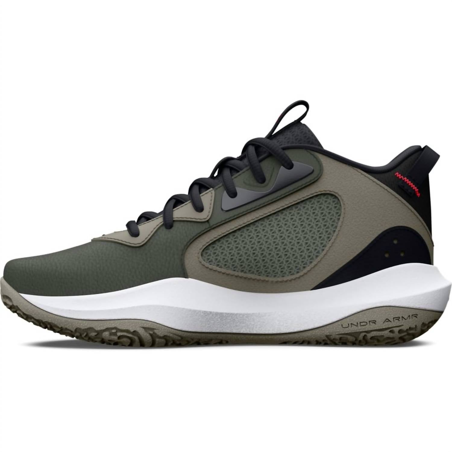 UNDER ARMOUR Men's Lockdown 6 Shoes in colorado sage grove green - men's sneaker - detail view