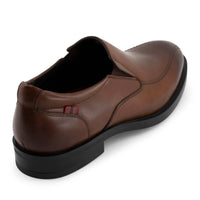 Andrea Men's Slip On Leather Loafer in light brown - men's loafer - detail view
