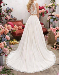MORILEE Melina Wedding Dress in ivory light gold - women's dress - detail view