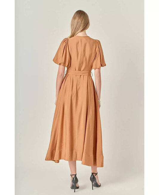 English Factory - Puff Sleeve Midi Dress