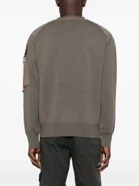 PARAJUMPERS Men's Braw Crewneck Sweater in olive 1 - men's sweater - detail view