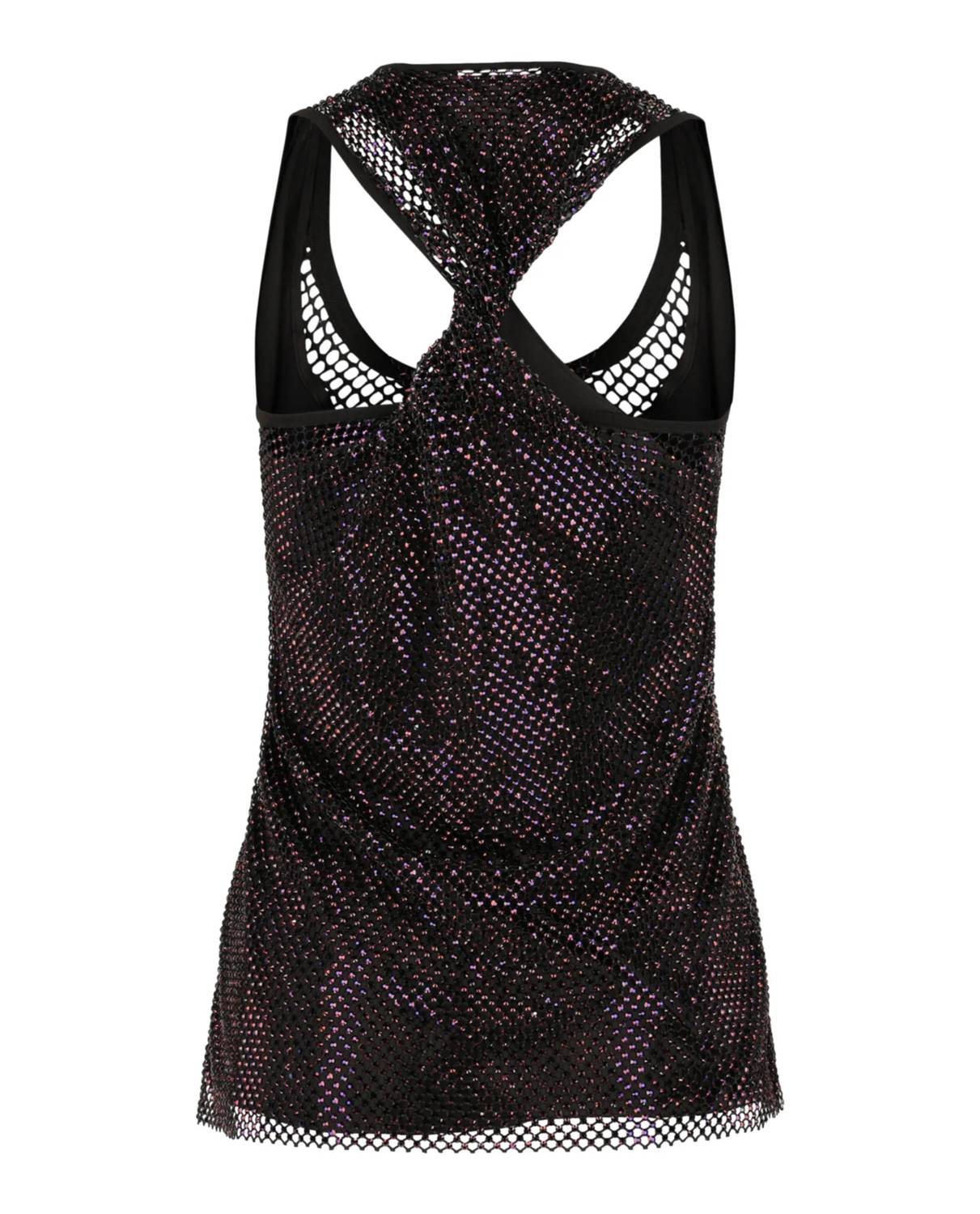 Salvatore Ferragamo - Women's Crystal Embellished Mesh Tank Top