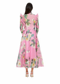 Leo Lin - Katrina Butterfly Sleeve Midi Dress
