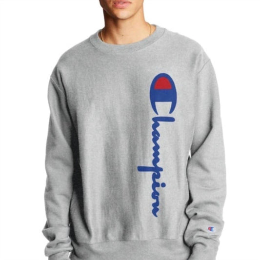 Champion - Reverse Weave Crew 90's Flocked Logo Sweatshirt