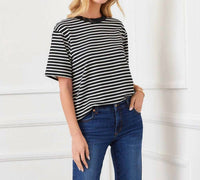 Karen Kane - Stripe Short Sleeve Top