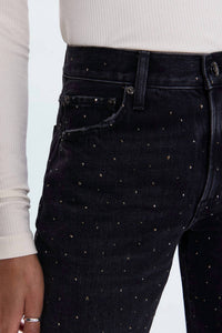 PISTOLA Lexi Mid Rise Bowed Straight Jeans in silver screen - women's jeans - alternate view