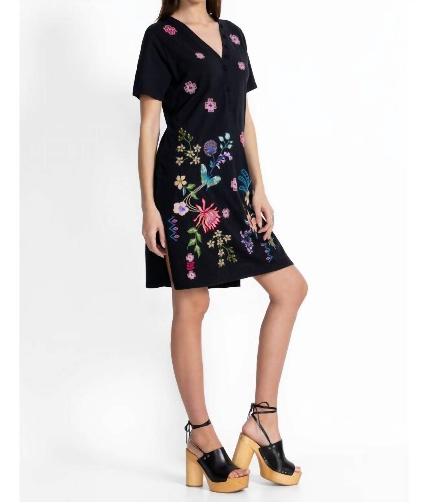 Johnny Was - Button Neck Knit Dress Maureen Plus