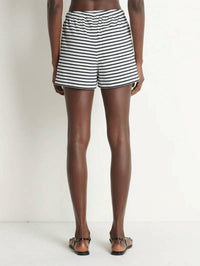 Nation LTD Stacey Short in navy breton stripe - women's shorts - alternate view